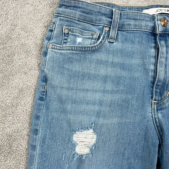 Joe’s Jeans Boyfriend Slim Ankle Size 28 (30x28) Manila Wash Ripped Distressed - Picture 5 of 16